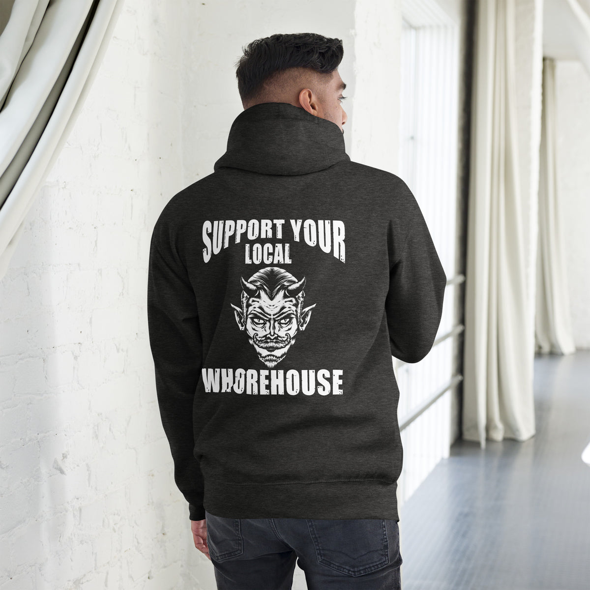 Biker - Premium Unisex Hoodie " Support your Local Whorehouse"-Biker-Shirts