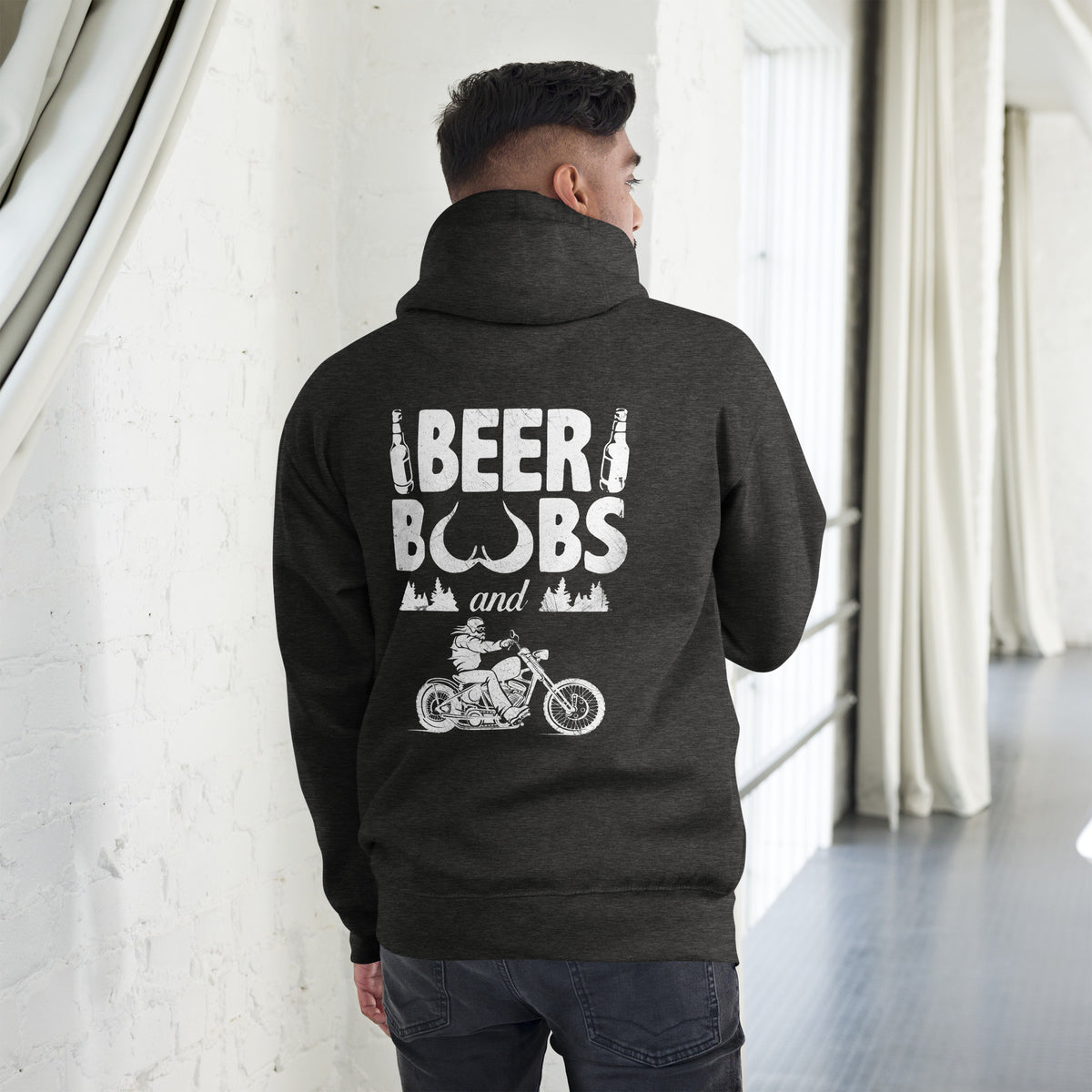 Biker - Premium Unisex Hoodie " Beer, Boobs, Biker"-Biker-Shirts