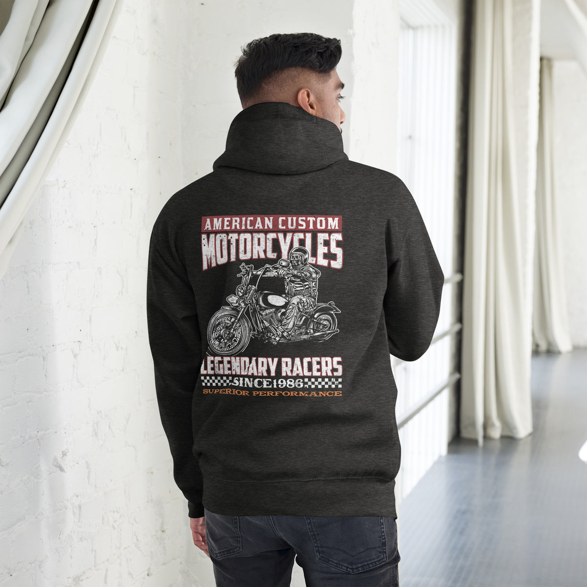 Biker - Premium Unisex Hoodie " American Custom Motorcycles" Variante 2-Biker-Shirts