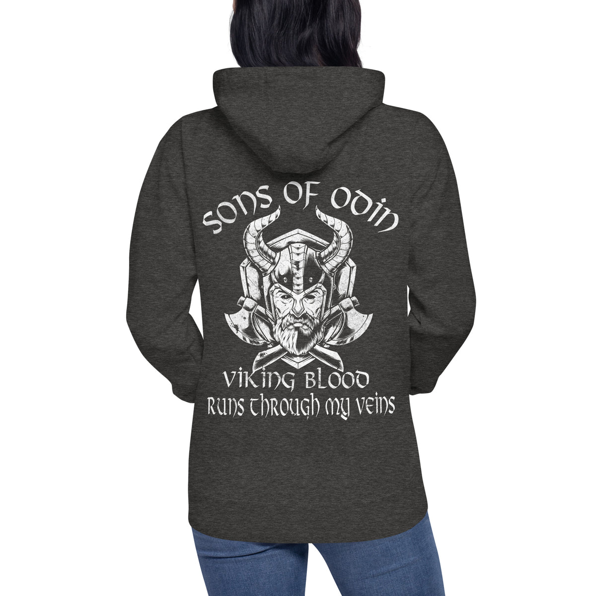 Herren T-Shirt und Hoodies Wikinger "Sons of Odin Viking Blood runs through my Veins" Variante 4-Biker-Shirts