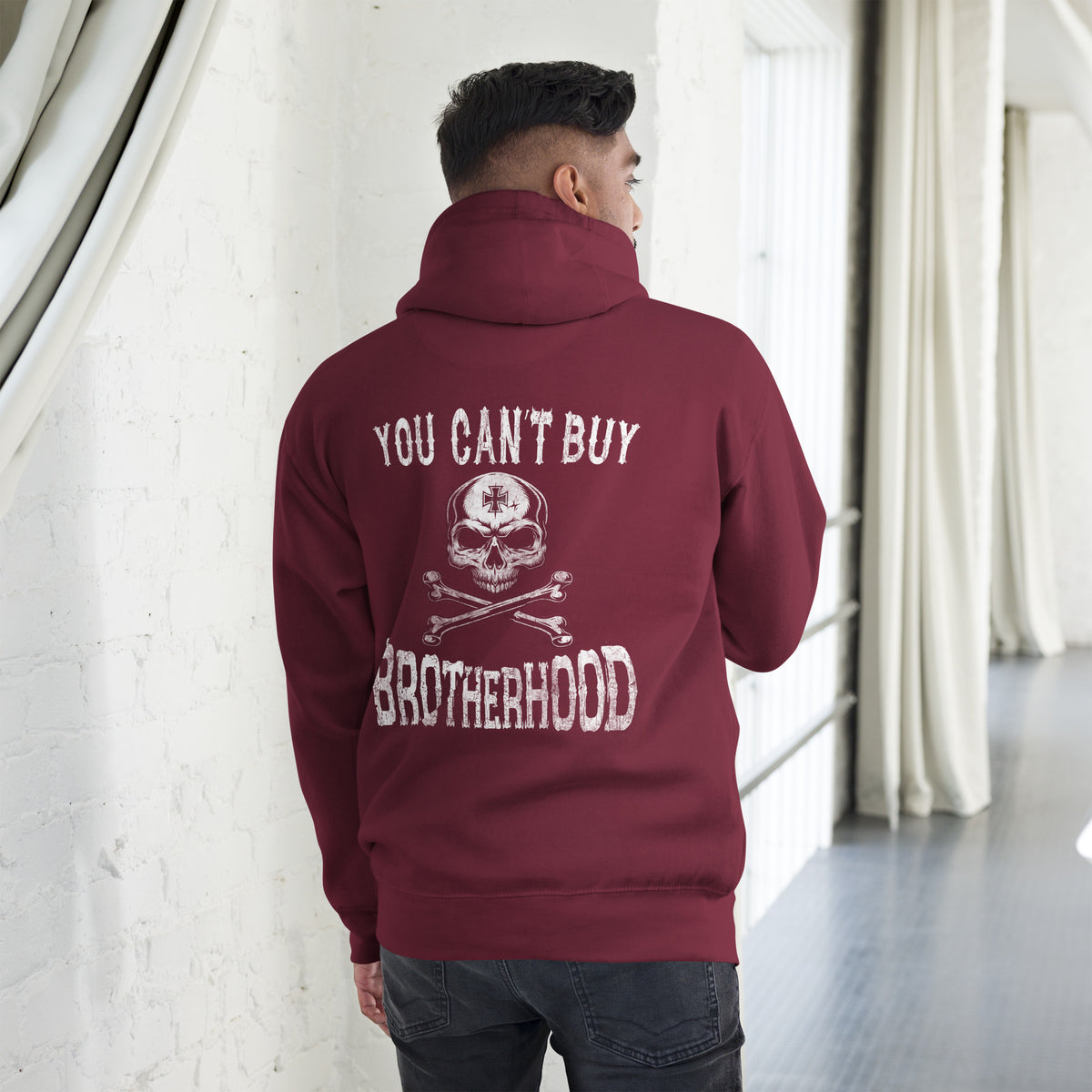 Biker - Premium Unisex Hoodie " You Can´t Buy Brotherhood" Variante2-Biker-Shirts