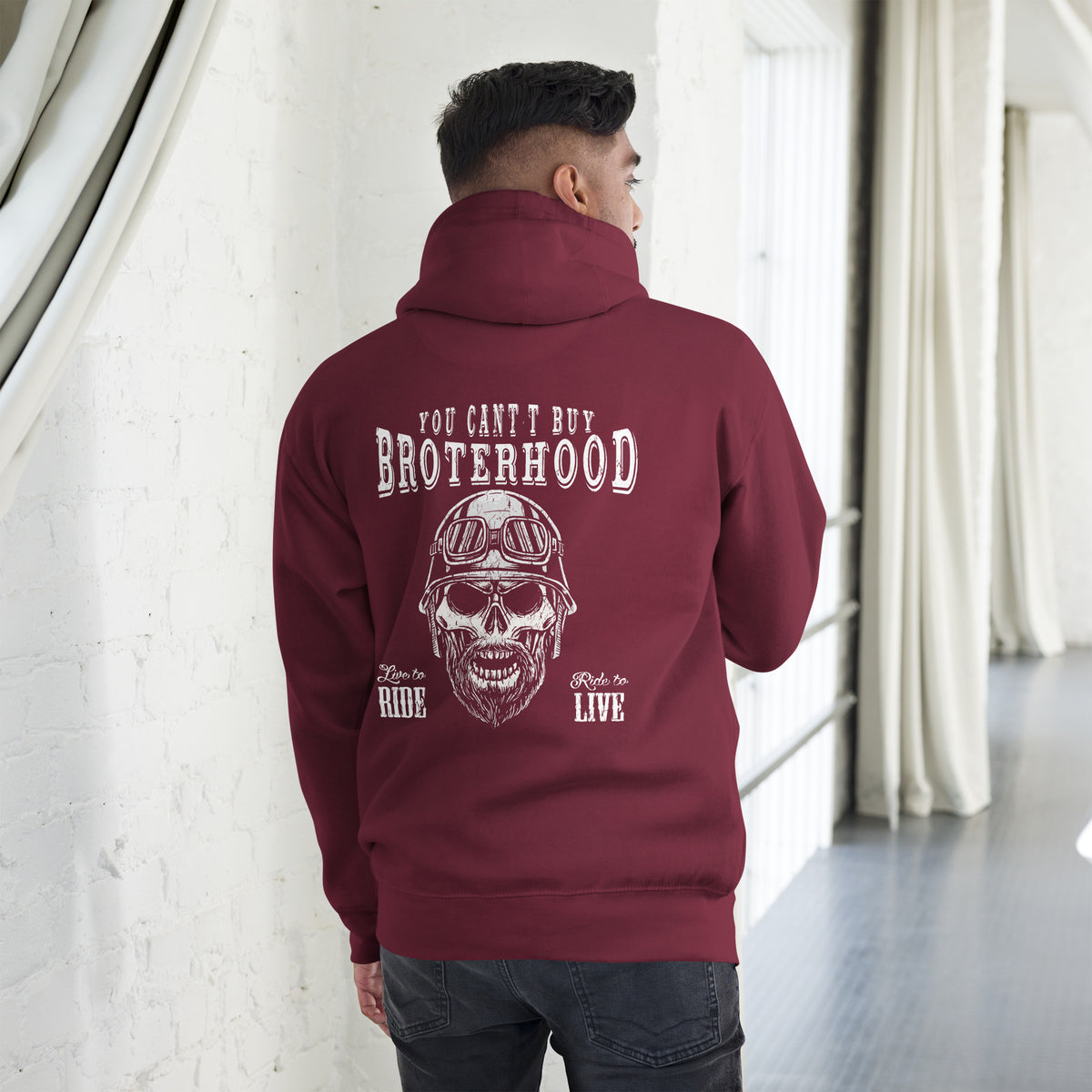 Biker - Premium Unisex Hoodie " You Can´t Buy Brotherhood" Variante 10-Biker-Shirts