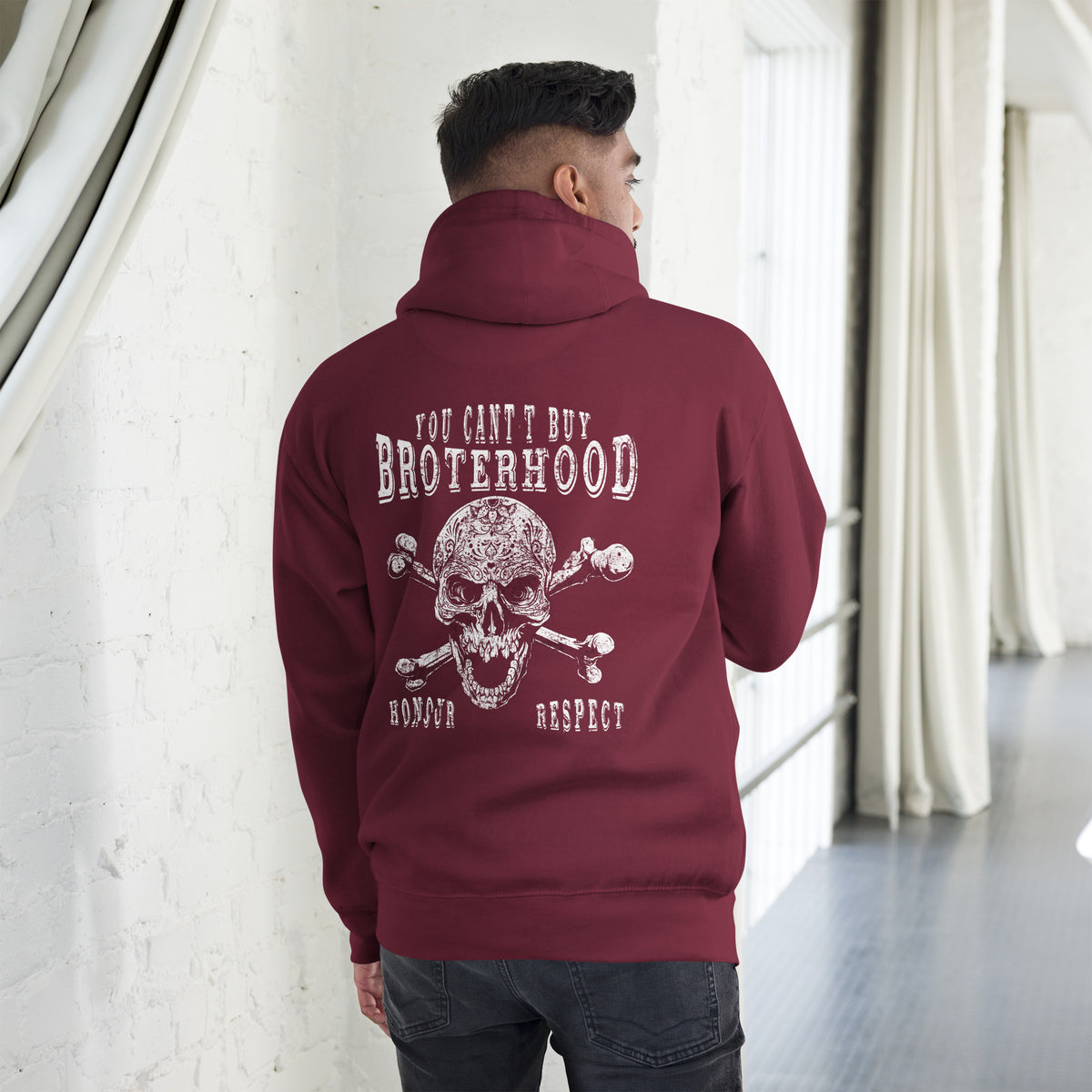 Biker - Premium Unisex Hoodie " You Can´t Buy Brotherhood" Variante 11-Biker-Shirts