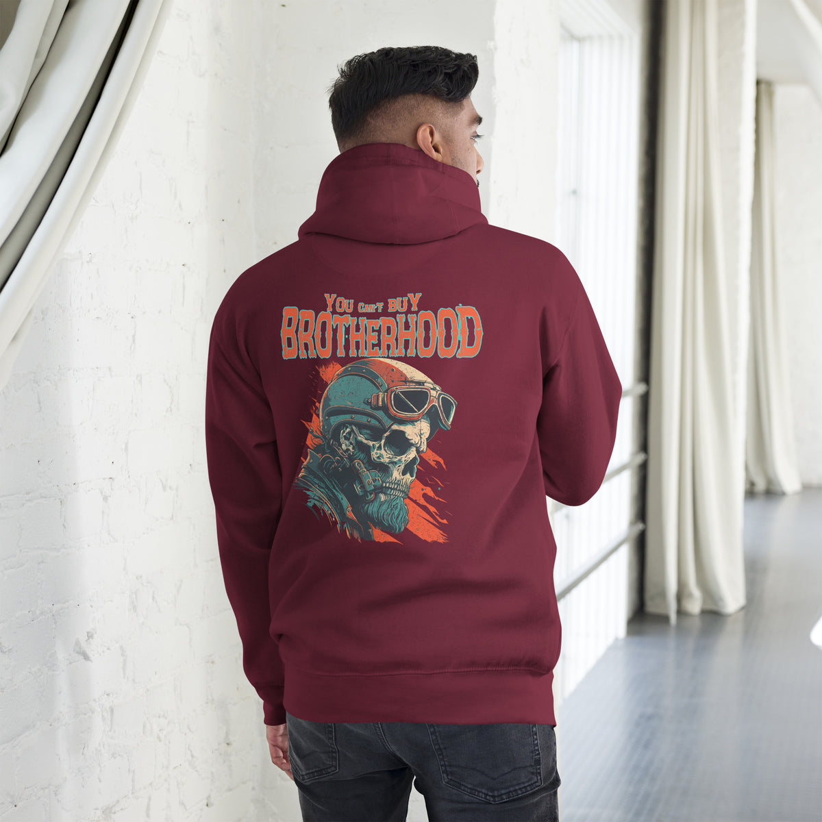 Biker - Premium Unisex Hoodie " You Can´t Buy Brotherhood" Variante2-Biker-Shirts