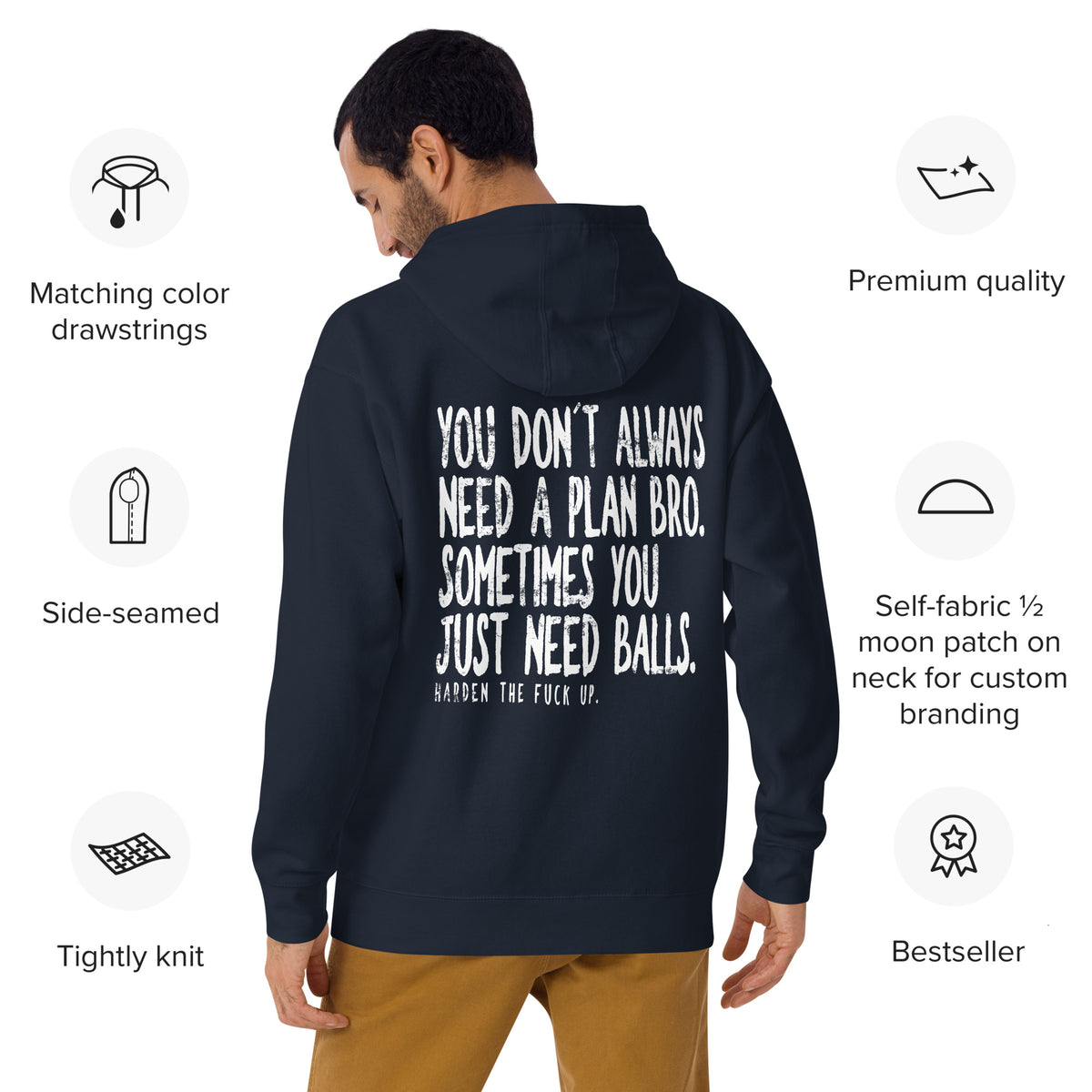 Biker - Premium Unisex Hoodie " You don´t alway need a Plan"-Biker-Shirts