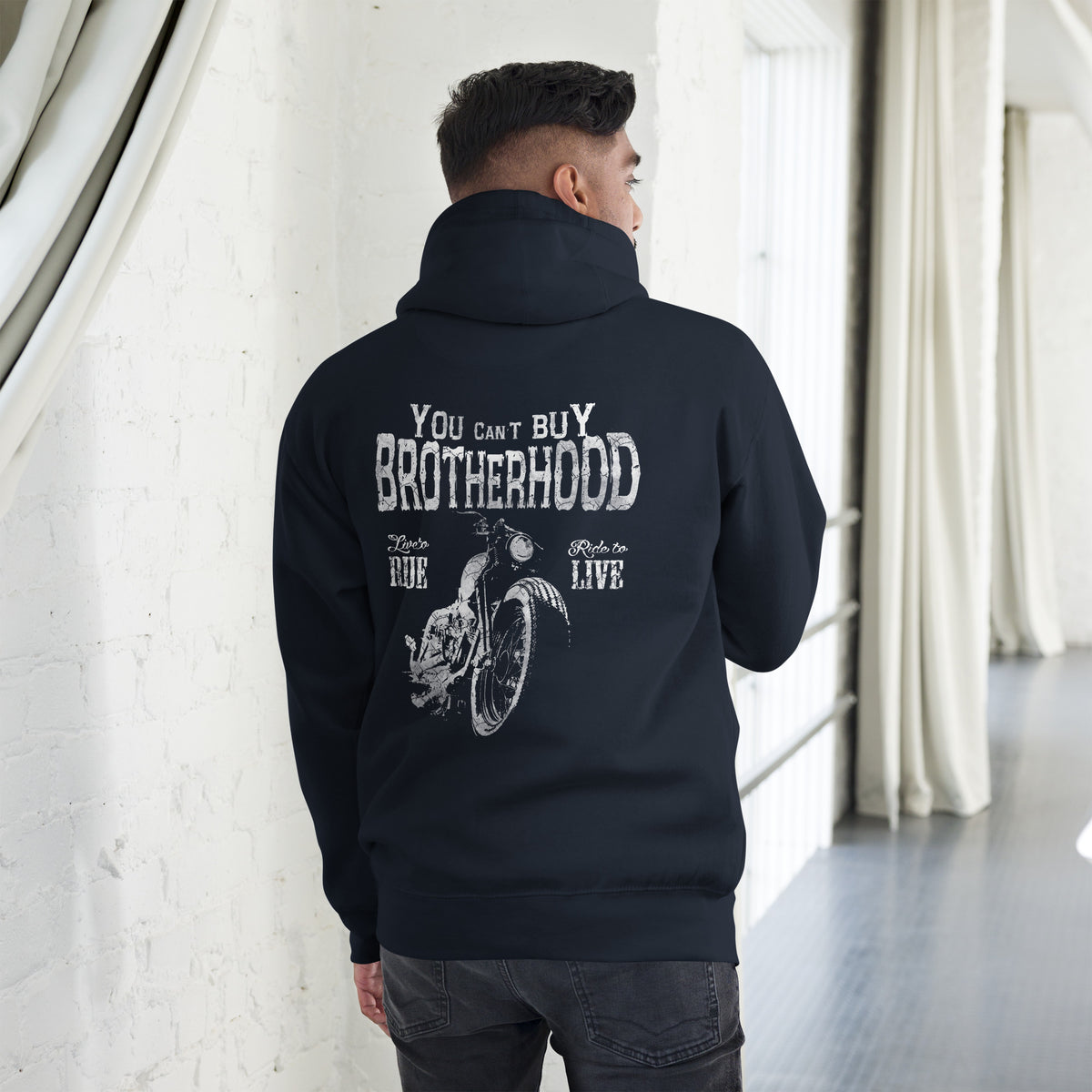 Biker - Premium Unisex Hoodie " You Can´t Buy Brotherhood" Variante 7-Biker-Shirts