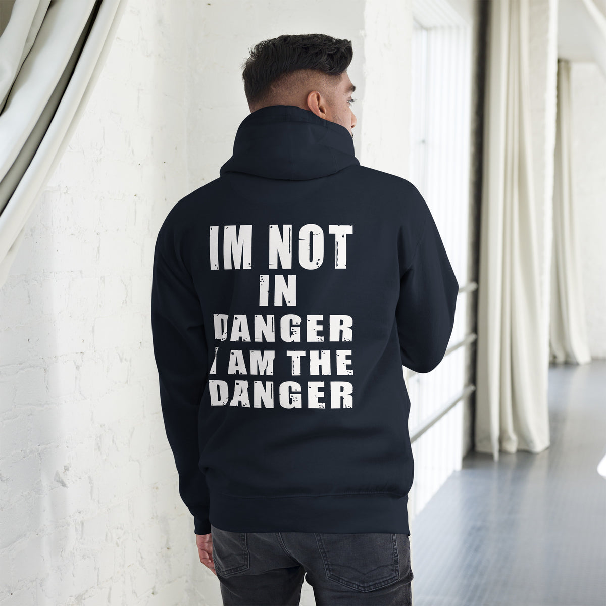 Biker - Premium Unisex Hoodie " I Am Not In Danger I Am Danger"-Biker-Shirts