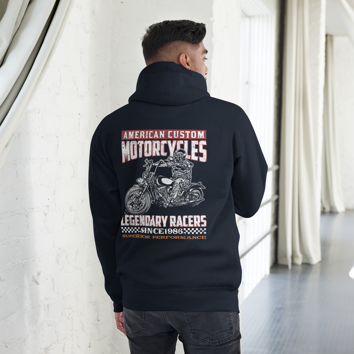 Biker - Premium Unisex Hoodie " American Custom Motorcycles" Variante 2-Biker-Shirts