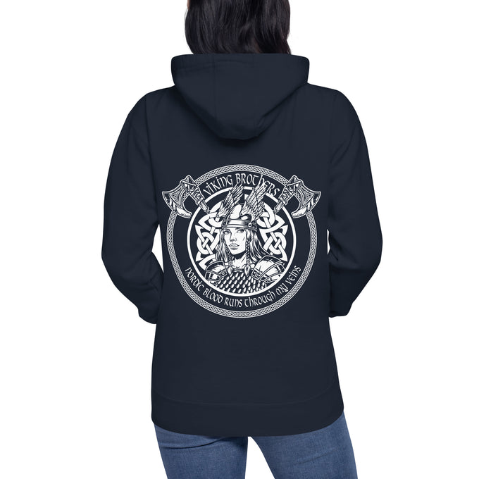 Herren T-Shirt und Hoodies Wikinger "Viking Brother" variante3 – Marineblau – Rückansicht