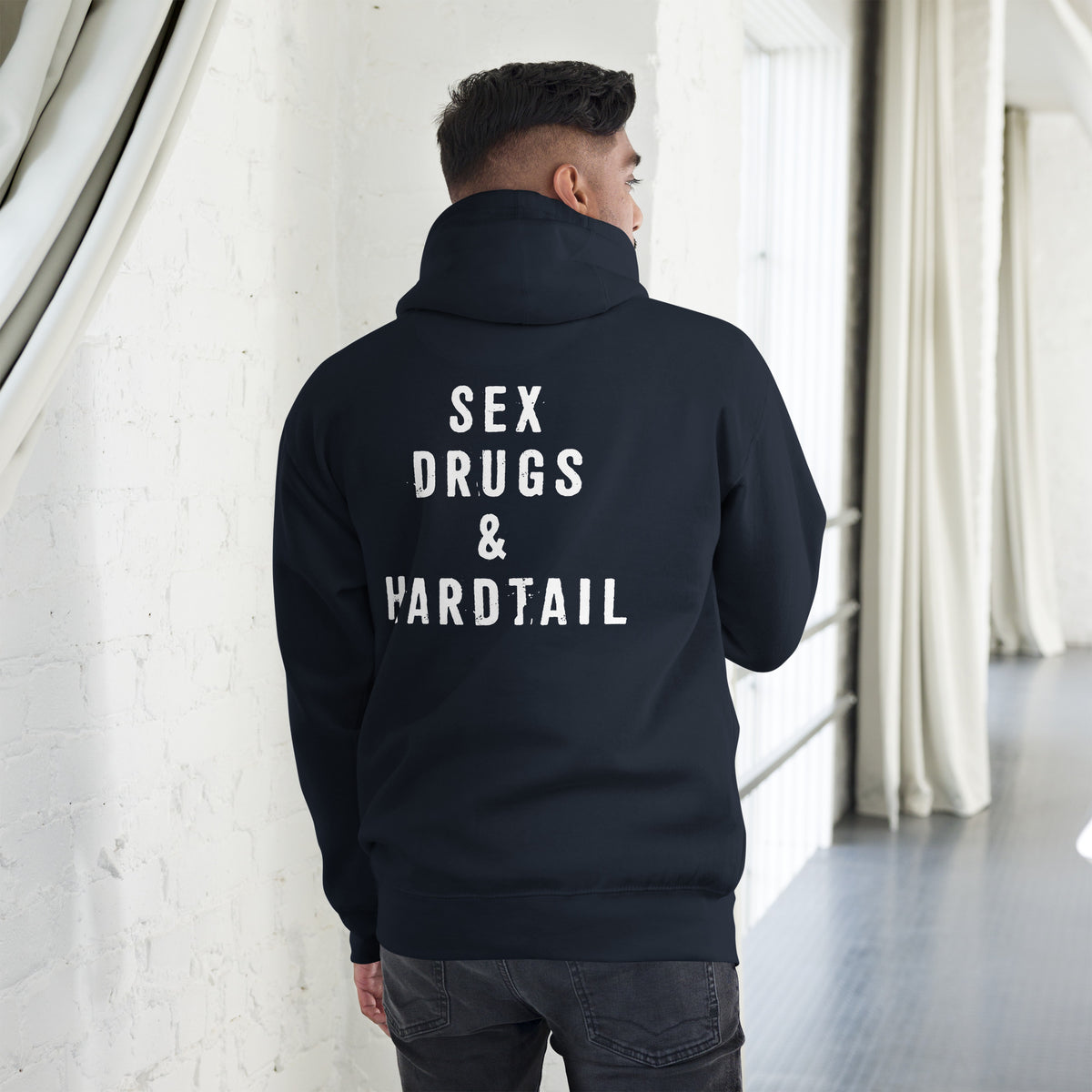 Biker - Premium Unisex Hoodie " SEX DRUGS & HARDTAIL"-Biker-Shirts